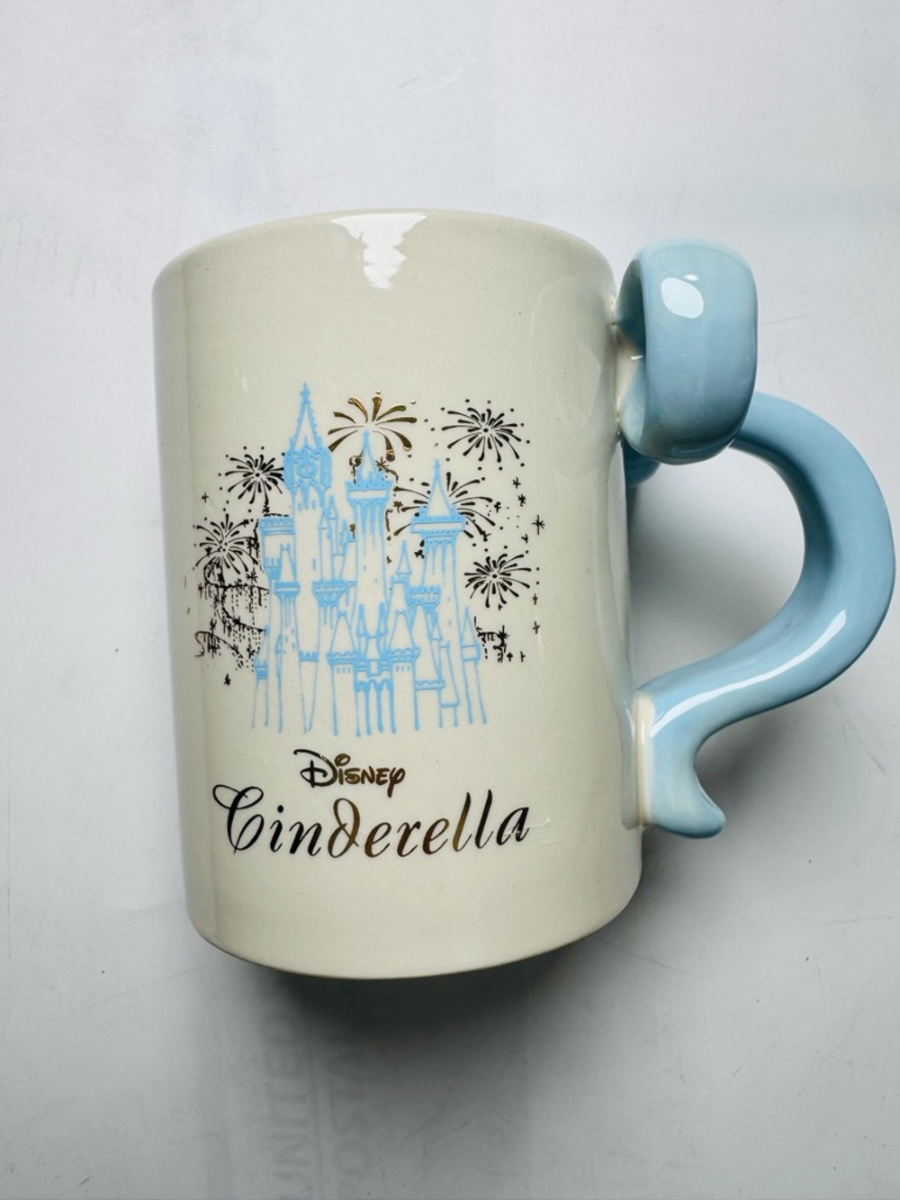 Disney Cinderella Cream and Light Blue Ceramic Mug
